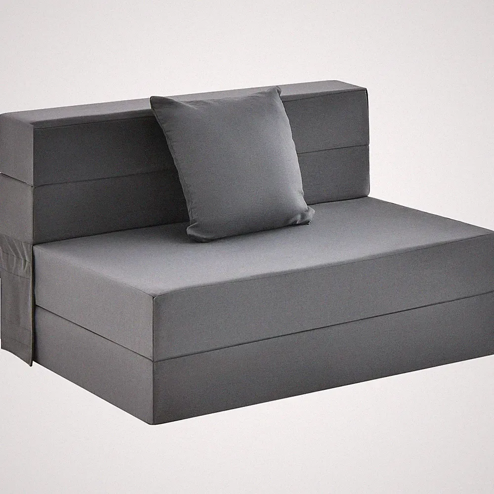 Folding Mattress with Pillow 6 Inch Tri-fold Sofa Bed w/ High-Density Foam