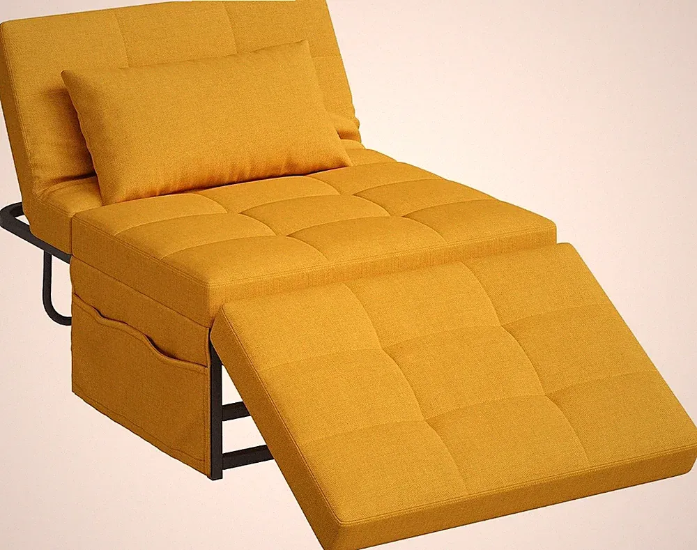 Folding Ottoman Bed Sleeper Chair 4-in-1 Multi-Function Convertible Sofa Bed