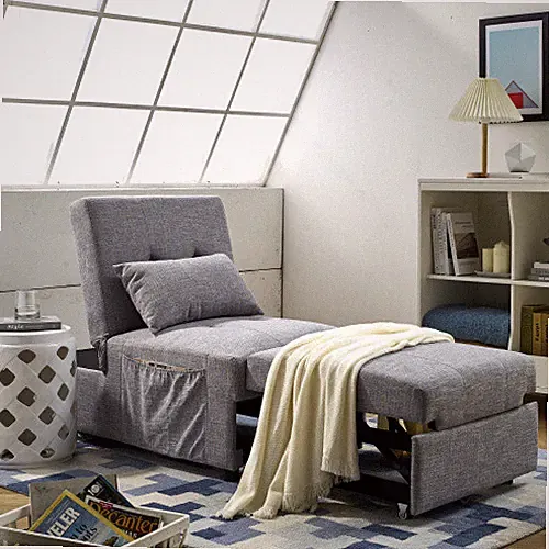 Folding Ottoman Sleeper Bed 4 in 1 Multi-Function Sofa Bed Chaise Lounge Chairs