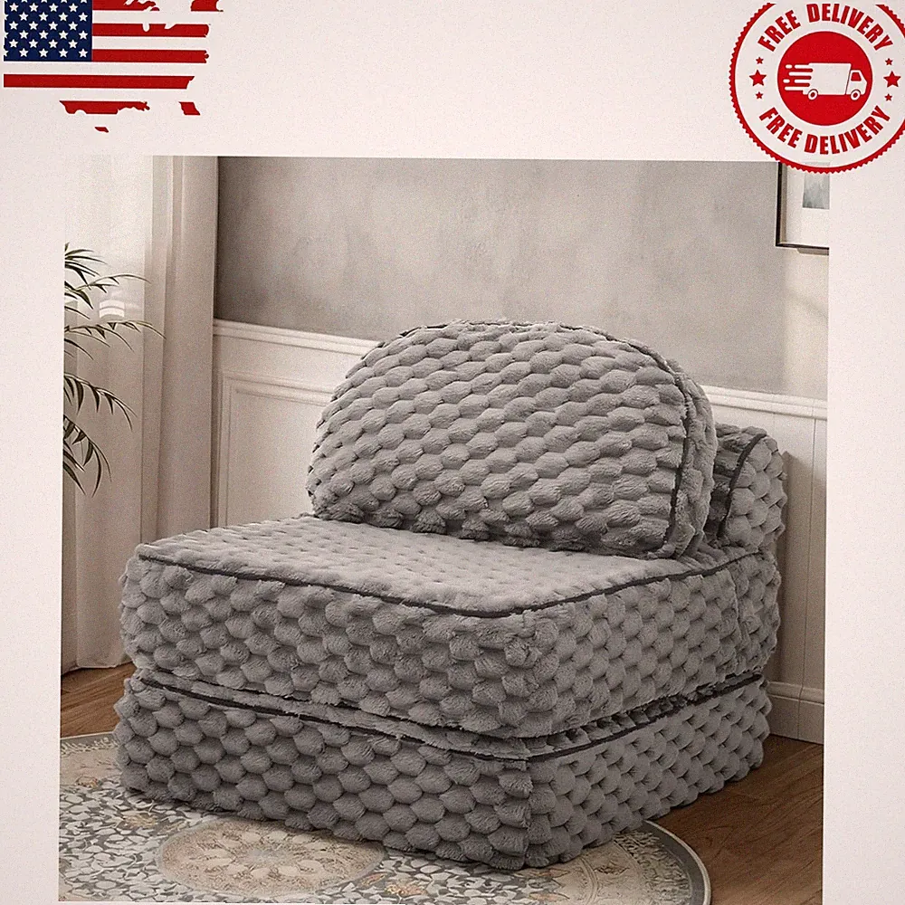 Folding Sofa Bed, 3-in-1 Convertible Sleeper Chairs with Pillow,Back Support