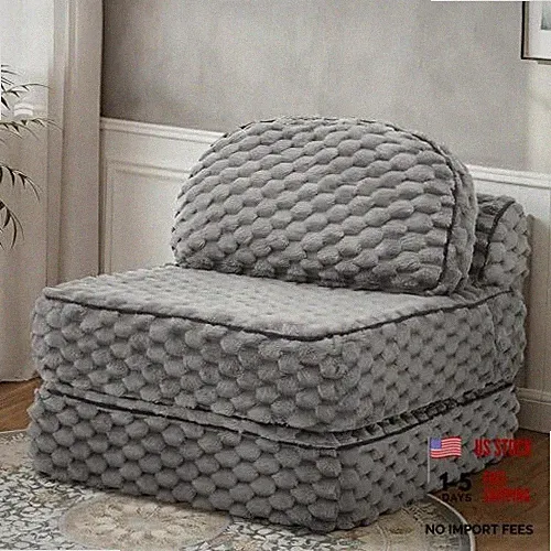 Folding Sofa Bed, 3-in-1 Convertible Sleeper Chairs with set of 1 Grey-new