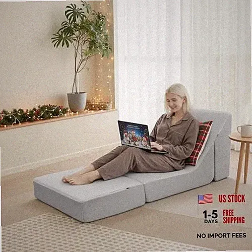 Folding Sofa Bed, Convertible Chair Bed Sleeper for Adults, Memory Foam Futon