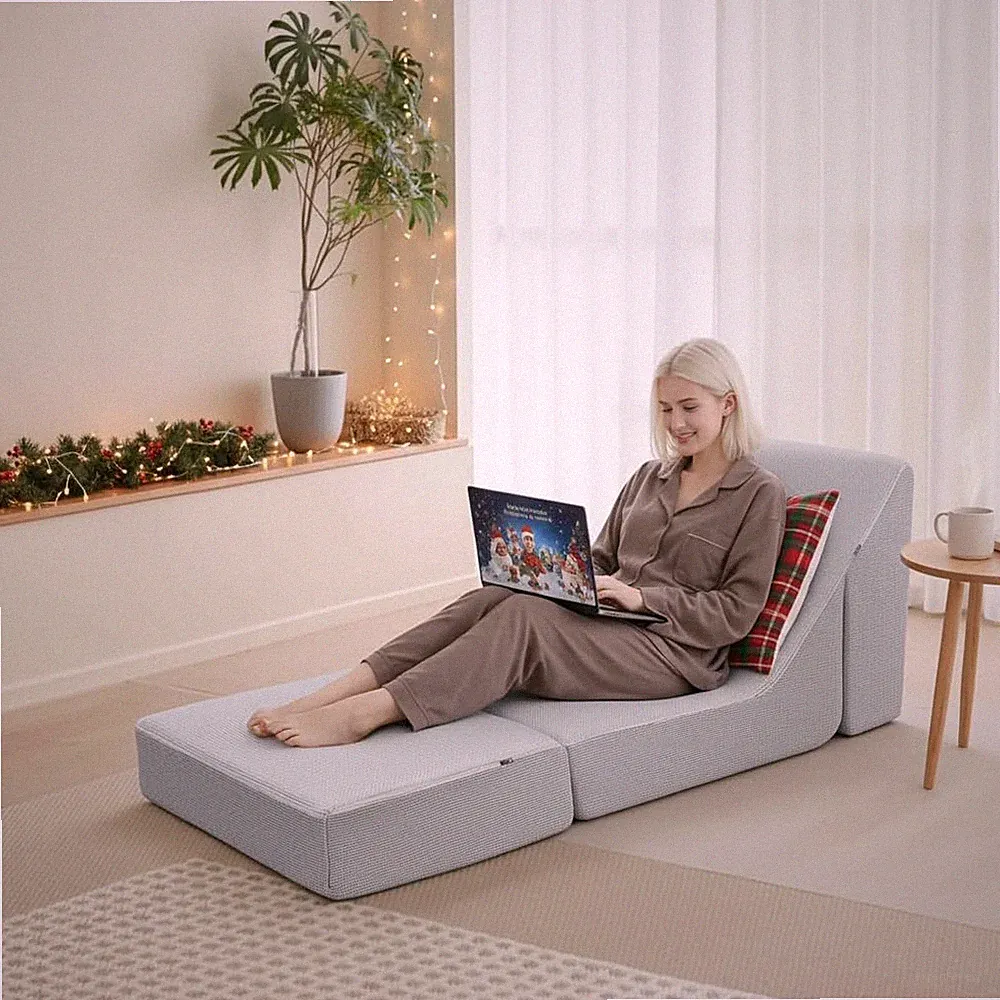 Folding Sofa Bed, Convertible Chair Bed Sleeper for Adults, Memory Foam Futon wi