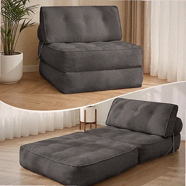 Folding Sofa Bed Convertible Floor Couch Sleeper Chair Compression with Zipper