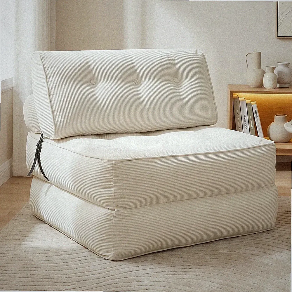 Folding Sofa Bed Convertible Floor Couch w/ Pillow Foam Filling Sleeper Portable