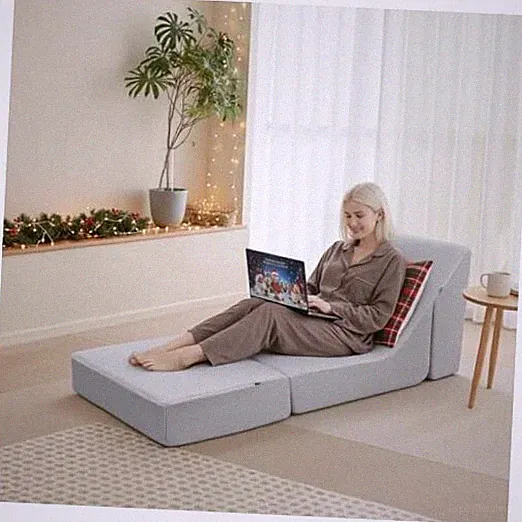 Folding Sofa Bed, Convertible Sleeper Chair with High-Density Foam, Portable