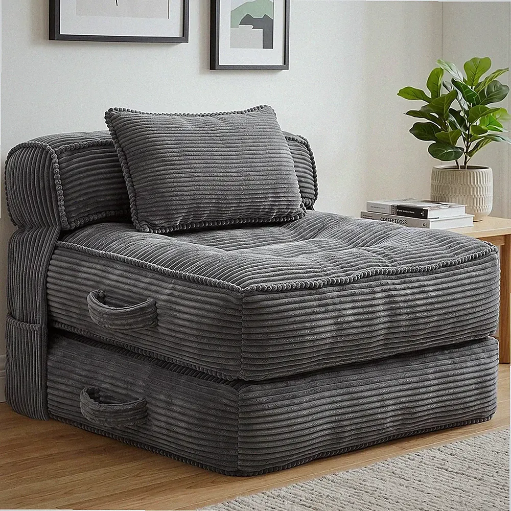 Folding Sofa Bed, Convertible Sleeper Chair with Pillow
