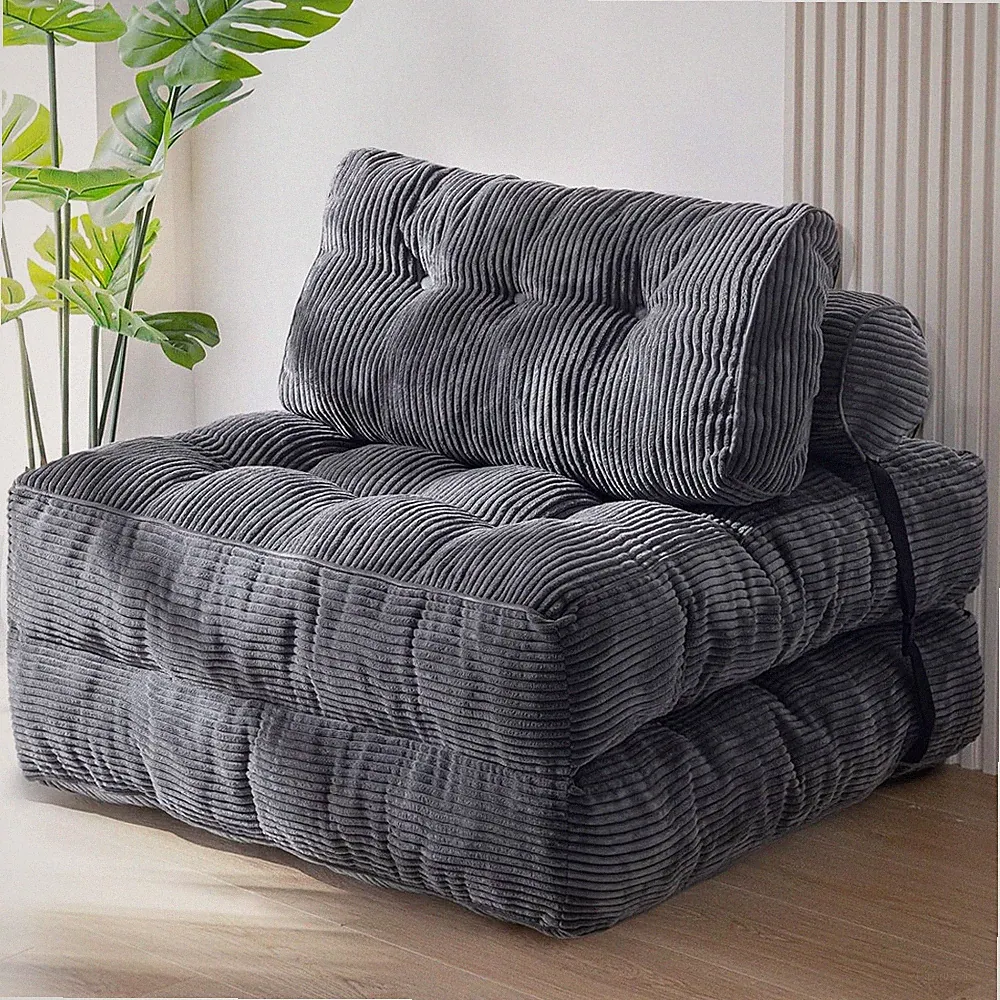 Folding Sofa Bed, Convertible Sleeper Chair with Pillow Foldable Mattress with B