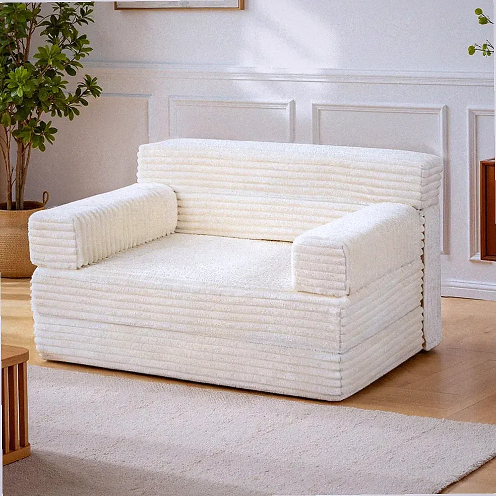 Folding Sofa Bed,Convertible Sofa Bed W/ Armrest Foldable Sleeper Chair Portable