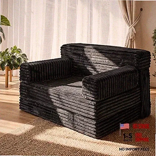 Folding Sofa Bed,Convertible Sofa Bed with Armrest Foldable Sleeper Black