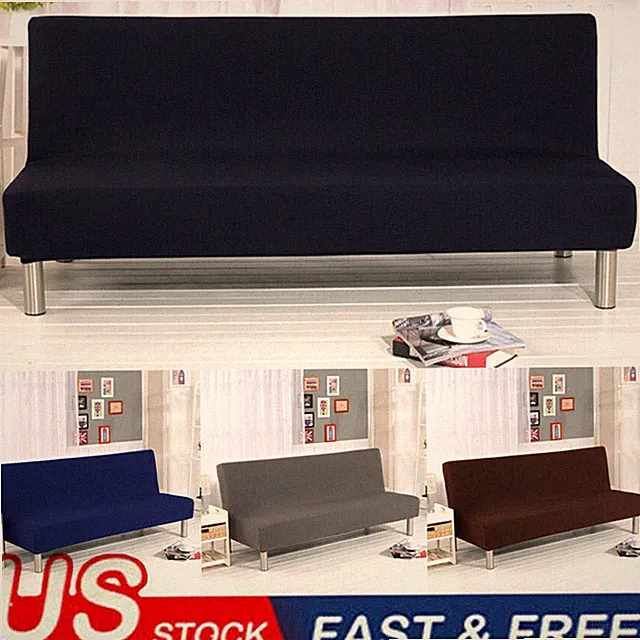 Folding Sofa Bed Cover Armless Sofa Elastic Couch Lounge Protector Slipcovers