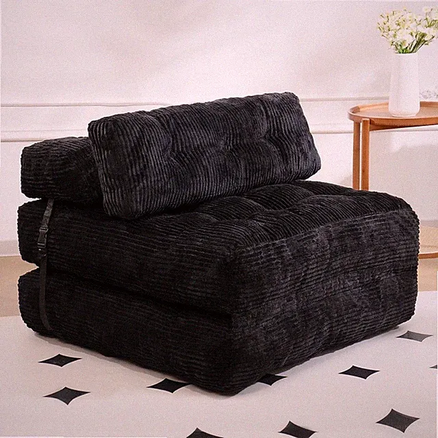 Folding Sofa Bed, Folding Chair Bed with Pillow, Convertible Lazy Sofa Bed wi...