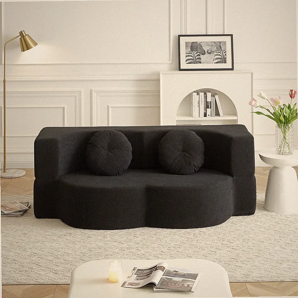 Folding Sofa Bed Sleeper 2-in-1 Futon for Living Room, Guest, No Assembly