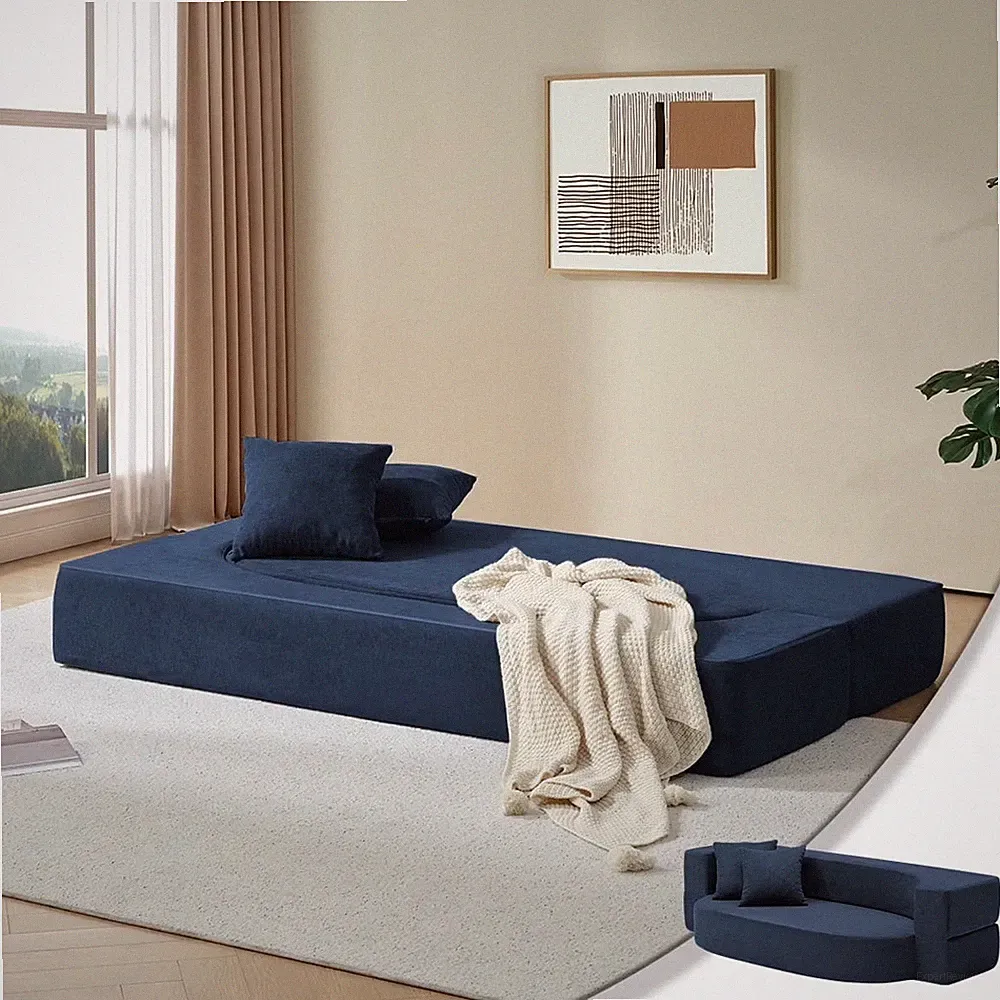 Folding Sofa Bed Twin 10In Memory Foam Convertible Futon with Pillows