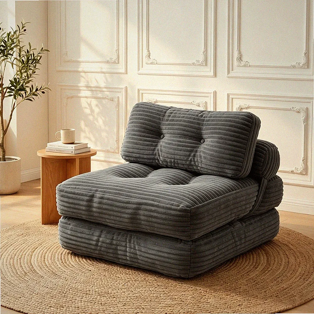 Folding Sofa Bed with Pillow 34" L x 33" W Foldable Couch