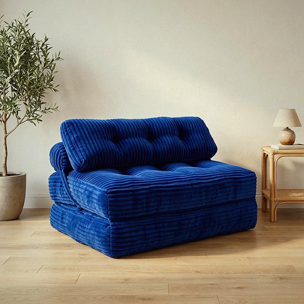 Folding Sofa Bed with Pillow, Convertible Chair Bed for Living Room