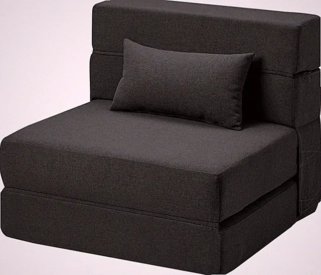 Folding Sofa Bed with Pillow- Convertible Chair Single(28 width), Dark Gray