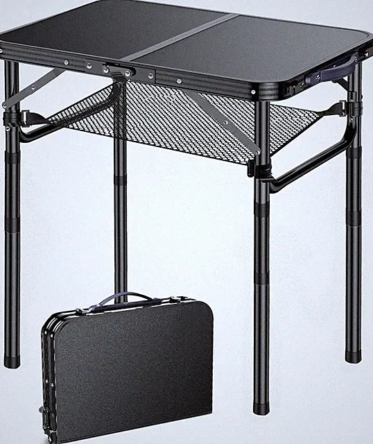 Folding TV Trays Foldable Dinner Tray Table Adjustable Height Food Snack Eating
