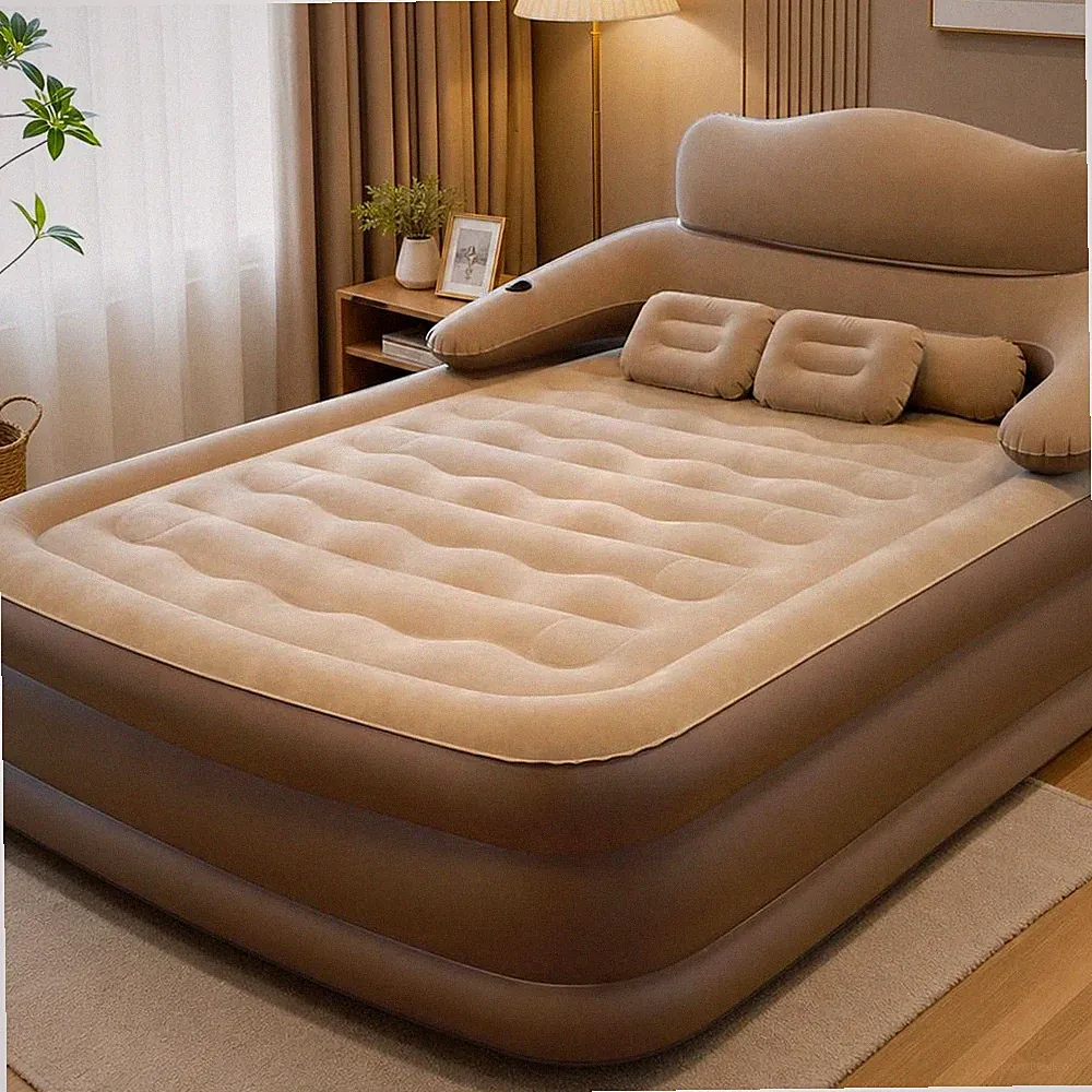 For Outdoor Indoor Portable Inflatable Couch King Size Air Mattress Sofa Bed US