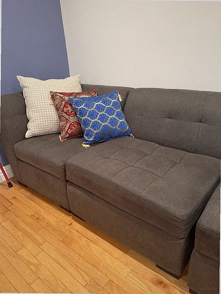 For Sale: Macy’s 5-Piece Grey Sectional Sofa with Extender/Leg Rest