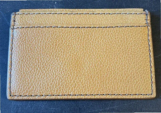 Fossil Small Nasher 4 Section CARD CASE Leather Saddle Brown