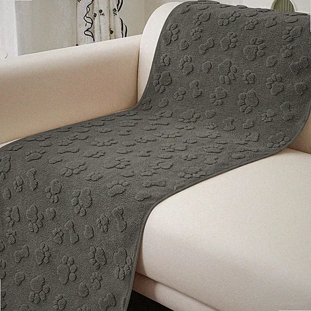 Foxdecor Couch Covers for Dogs Washable, Non-Slip Fuzzy Pet Couch Covers for...
