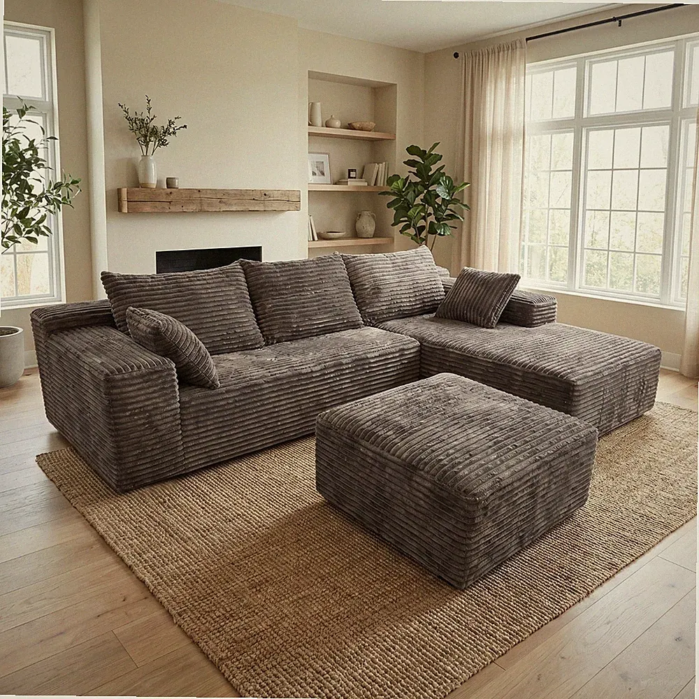 Free Combination Boneless Modular Cloud Couch Sectional Sofa U-shaped Sofa Bed