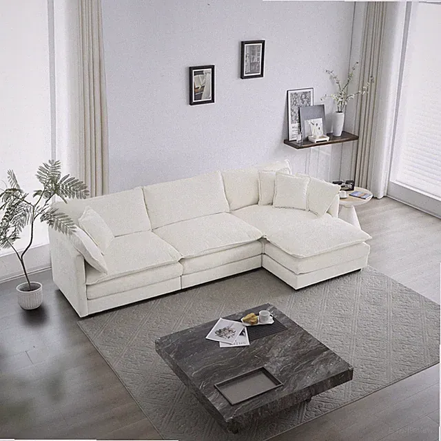 Free Combination Comfy Upholstery Modular Oversized L-Shaped Sectional Sofa