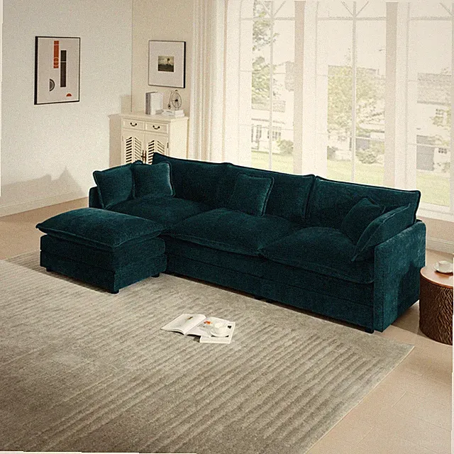 Free Combination Comfy Upholstery Modular Oversized L Shaped Sectional Sofa Wit