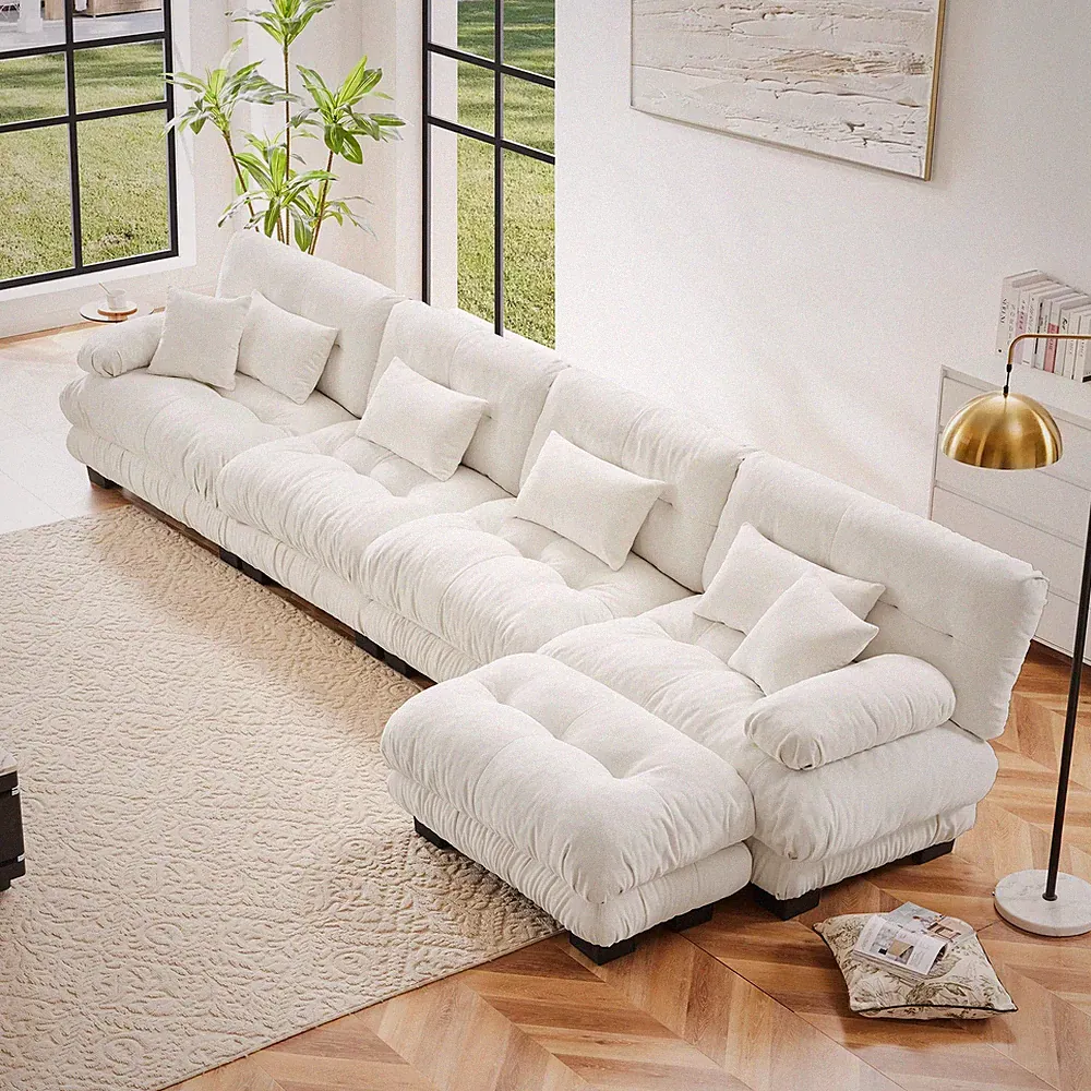 Free Combination, Modular Sectional Sofa,L Shaped Couch for Living Room, 4-Seate