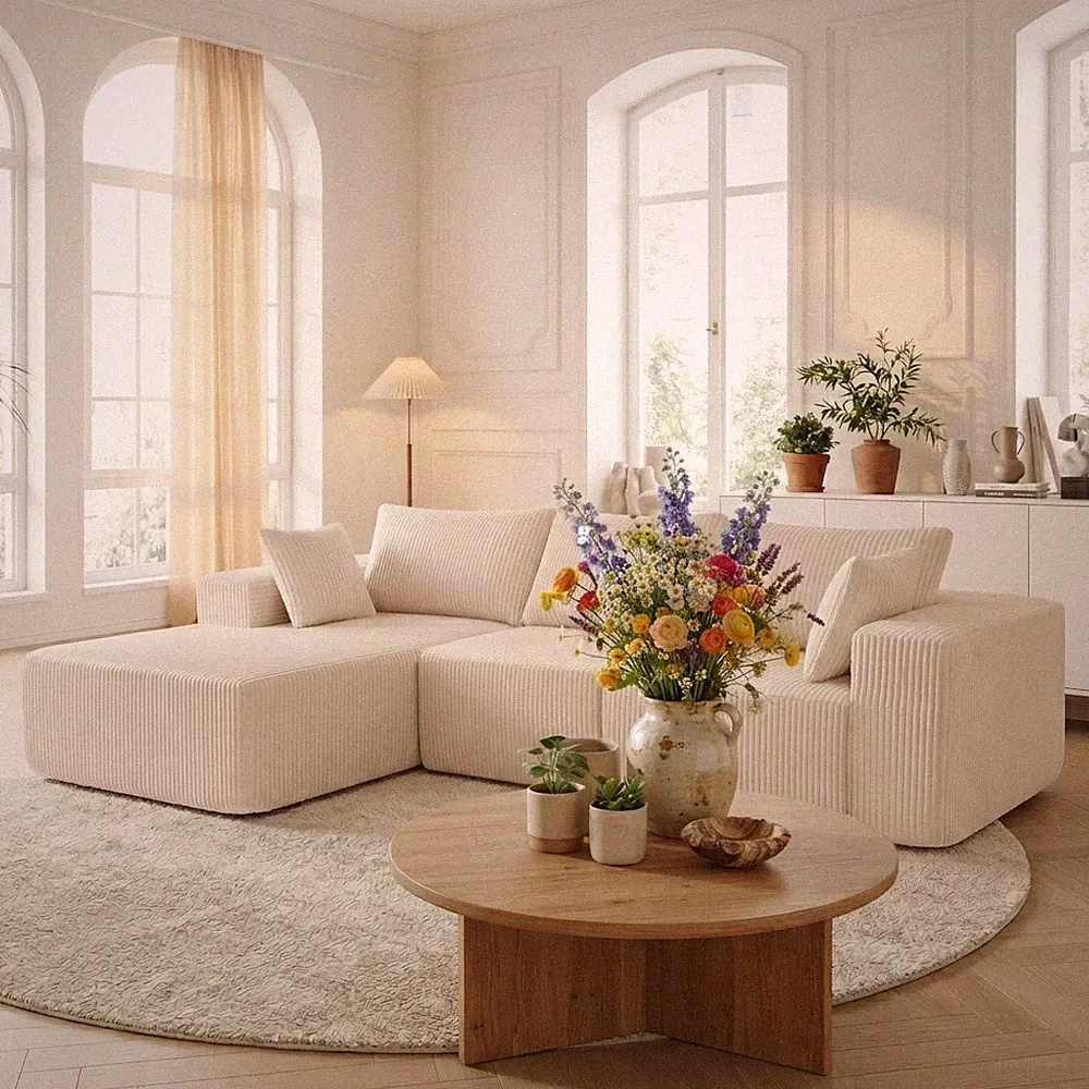 Free combination Sectional Boneless Couch for Living Room