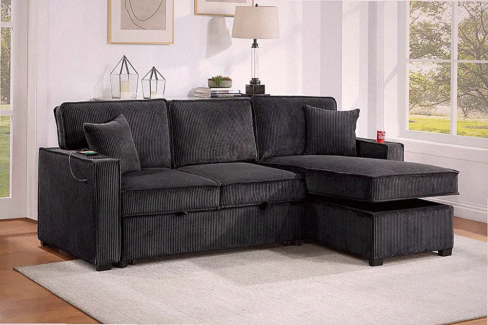 Free Delivery! Reversible Sectional With Storage Chaise