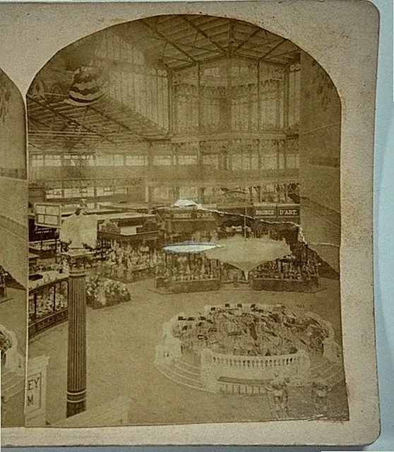 French Art and Sculpture Exhibit – Interior View French Section Stereoview