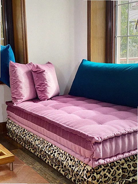 French Handmade Daybed Mah Jong Sofa Modular Sectional Sofa Couch Lounge Set