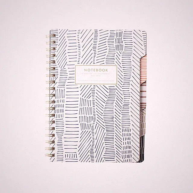Fringe Studio Large Tab Notebook,"Tribal Lines", Flexible Paperback Cover, Co...