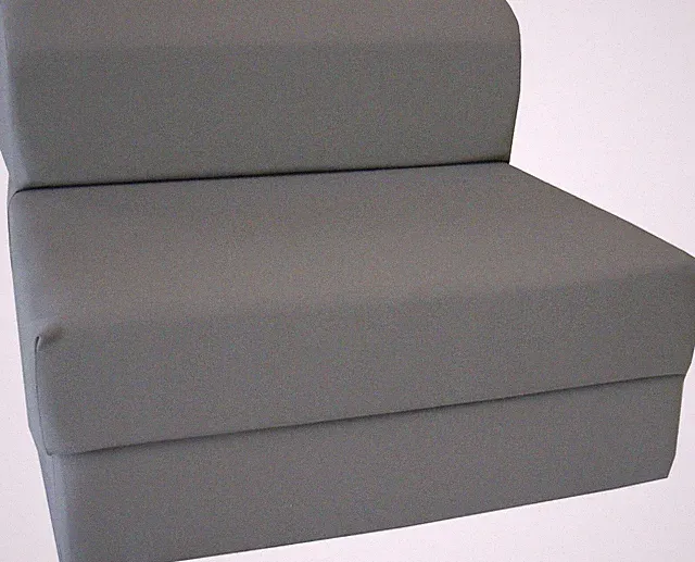 Full 6 x 48 x 72 Flip Chair Folding Foam Beds, Foldable Sofa bed, Gray