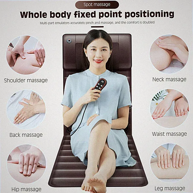 Full Body Massager Mattress Pad Pain Relief Cushion Warm Sofa Bed Massage Mat