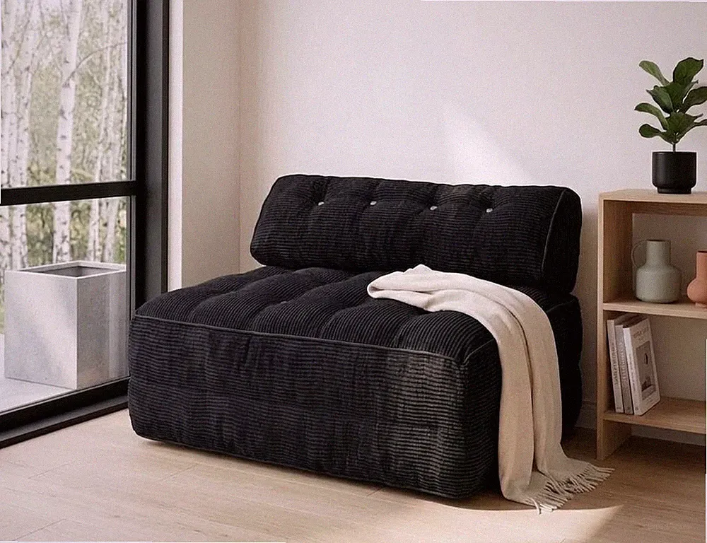 Full Convertible Sofa Bed Floor Lounger Sleeper Chair w/ Pillow Foldable Matress
