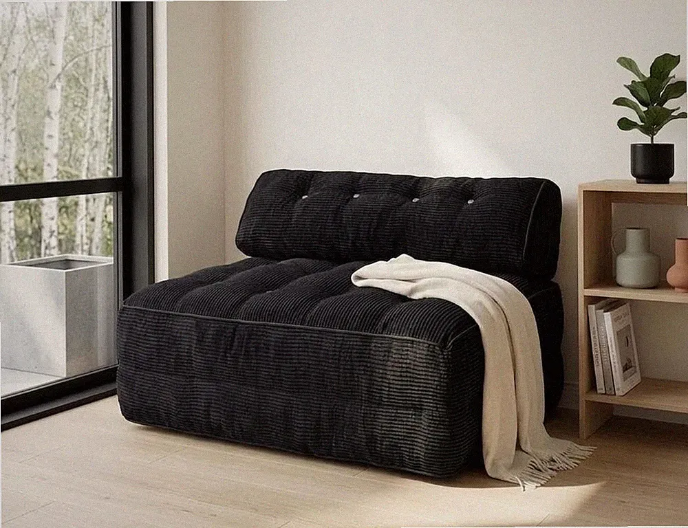 Full Convertible Sofa Bed Lounger Sleeper Chair with Pillow Foldable Mattress