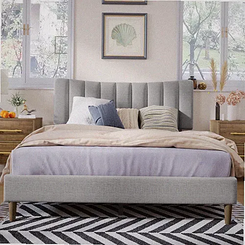 Full/Queen Size Platform Bed Frames Tufted Upholstered Headboard Sofa Bed Daybed