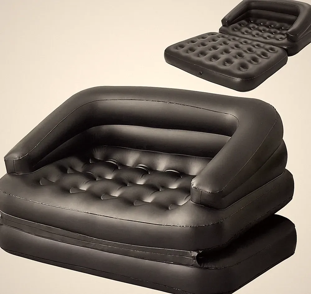 Full-Size Inflatable Sofa Bed for Camping & Pool with Armrest - Outdoor Comfort