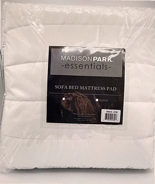 FULL Sofa Bed Mattress Pad Madison Park Essentials Microfiber 54 x 72 inches NEW