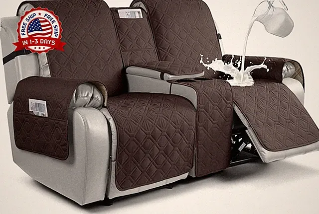 Funda de sofá reclinable 100 % impermeable y antideslizante