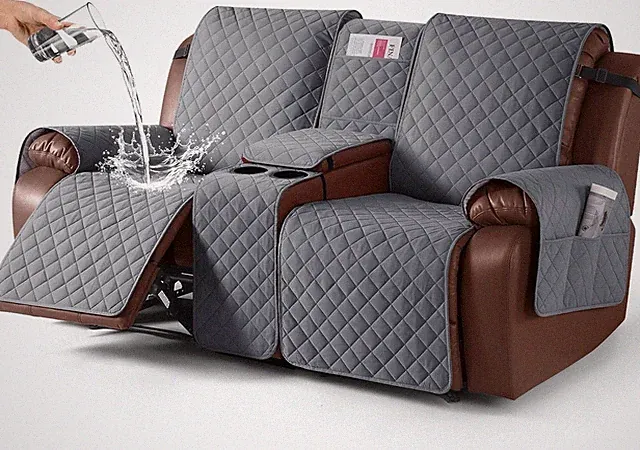 "Fundas De Sofas Para 2 Asientos Cubiertas Spandex De Sofa Sala Forros Gris Cubr