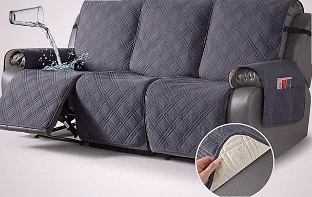 Fundas De Sofas Para 3 Asientos Cubiertas Spandex De Sofa Sala Forros Gris Cubre