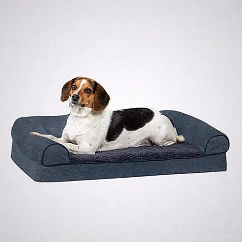 Fur Haven Pet Products Sherpa & Chenille Sofa Orthopedi