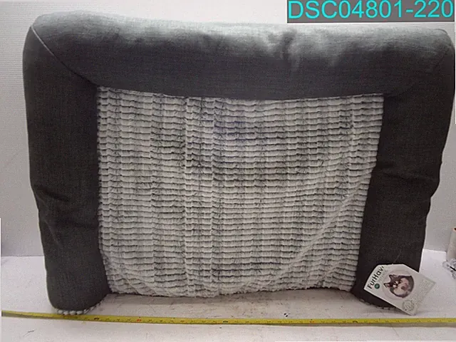 Furhaven Orthopedic Cooling Gel Large Sofa Bed Faux Fur & Linen 842229126273