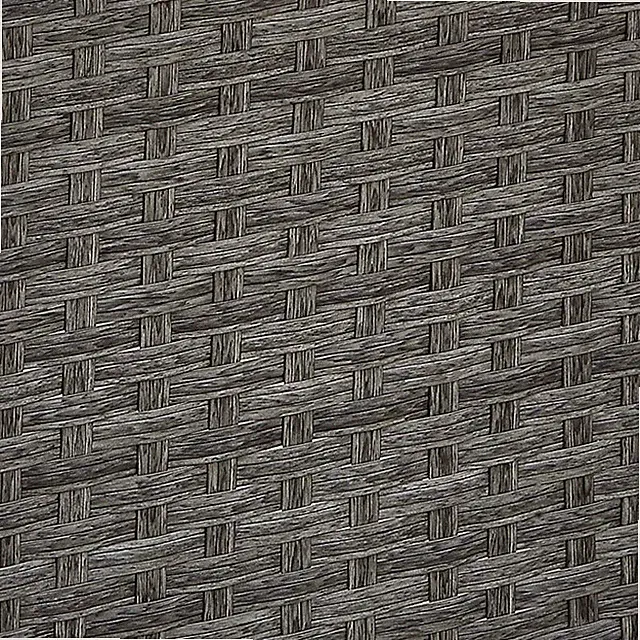 Furniture of America Vorelli Aluminum and Rattan Patio Loveseat in Gray