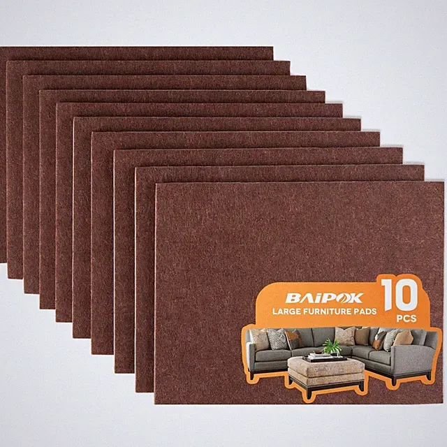 Furniture Pads 10 Pieces Self Adhesive Furniture Felt Pads, 8" x 6" Cuttable...
