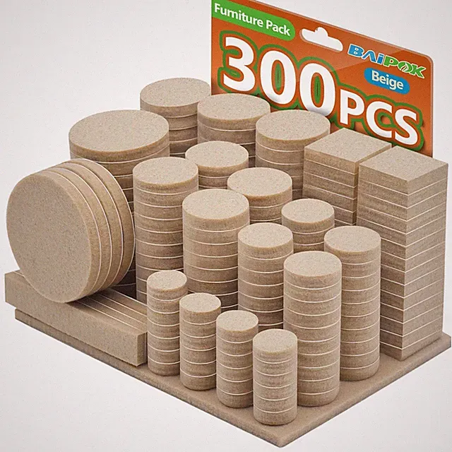 Furniture Pads 300 Pack Premium Felt Pads (Beige)